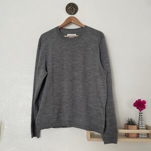 Ministry of Supply Atlas Merino Crew Neck Sweater - Gray Med